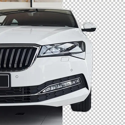 Ejemplo de automóvil con fondo removido